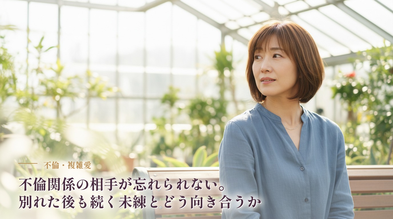 不倫関係の相手が忘れられない。別れた後も続く未練とどう向き合うか