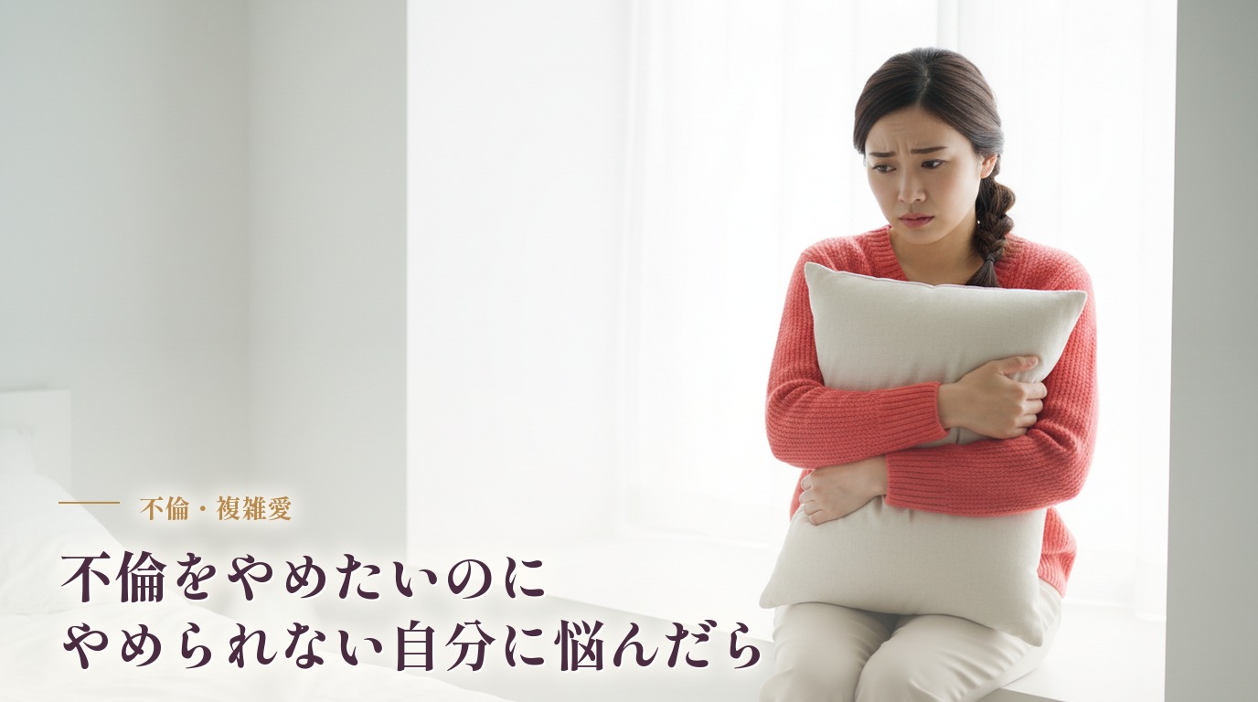 不倫をやめたいのにやめられない自分に悩んだら