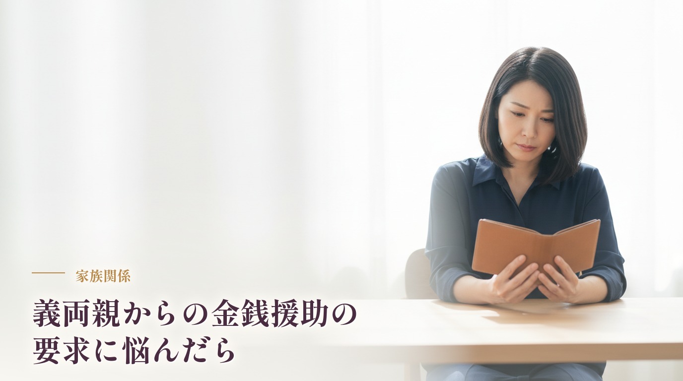 義両親からの金銭援助の要求に悩んだら