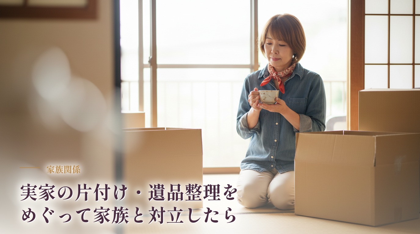実家の片付け・遺品整理をめぐって家族と対立したら