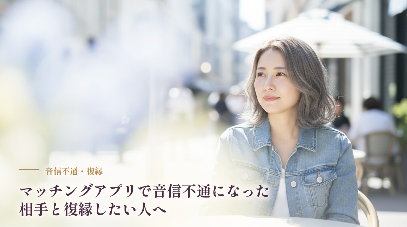 マッチングアプリで音信不通になった相手と復縁したい人へ