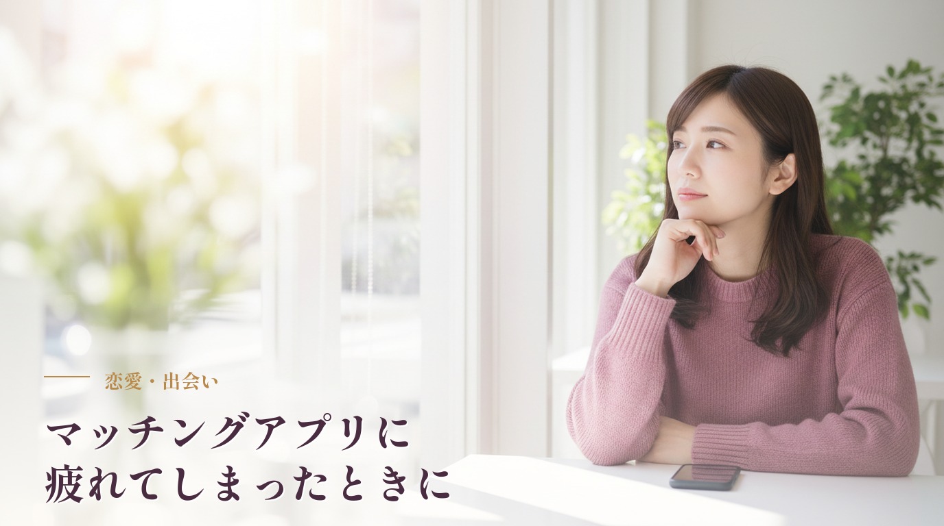 マッチングアプリに疲れた…もうやめたいと感じたときの心の整え方