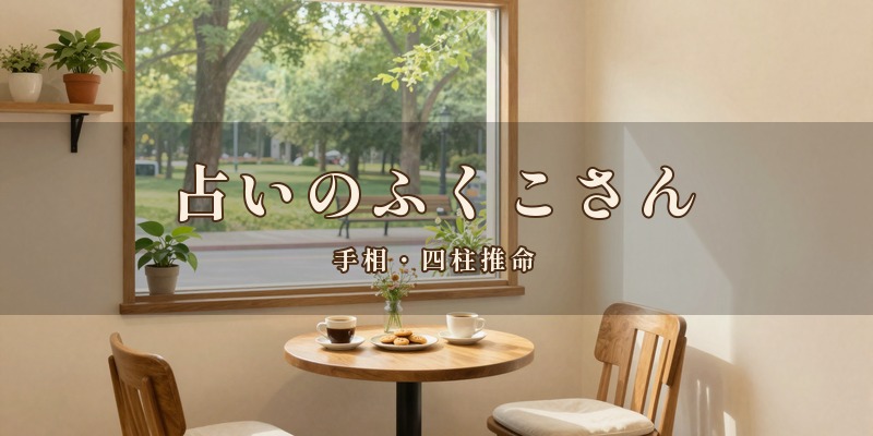 占いのふくこさん｜宮崎市内のレンタルスペースやカフェで、手相と四柱推命を使って鑑定してもらえる占い処
