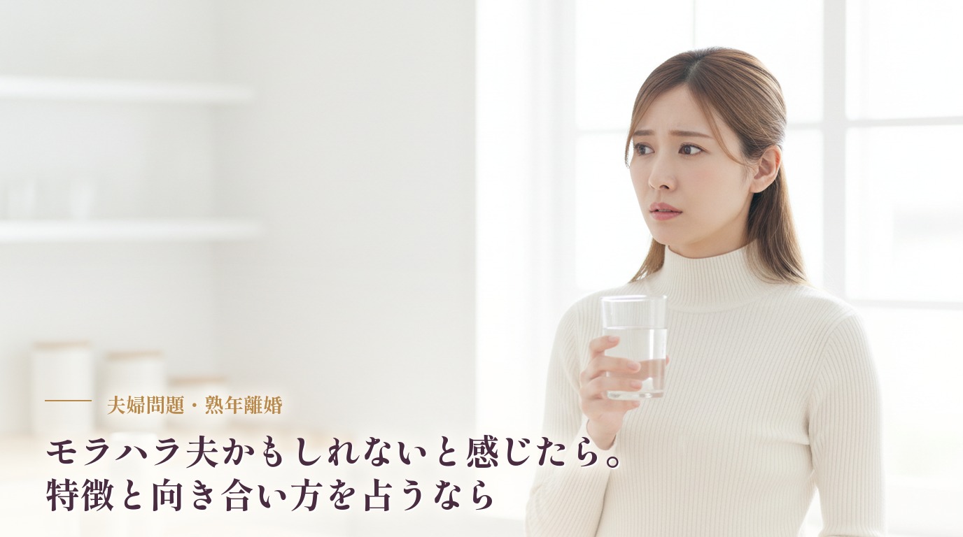 モラハラ夫かもしれないと感じたら。特徴と向き合い方を占うなら