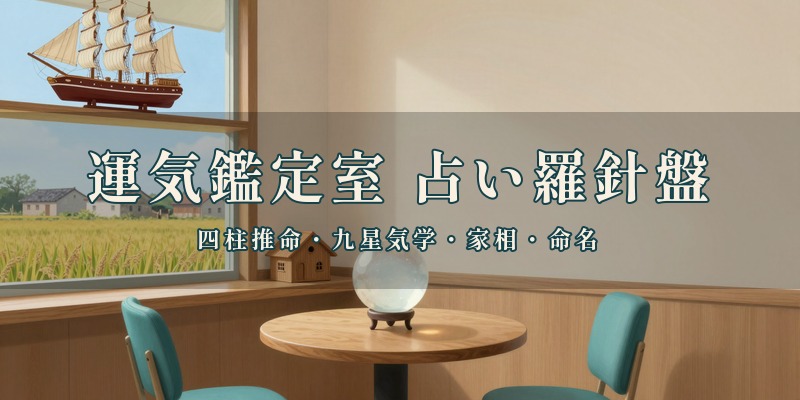 運気鑑定室 占い羅針盤|岡山市中区乙多見で、四柱推命や九星気学、家相、命名などを使って鑑定してもらえる、完全予約制の占い処