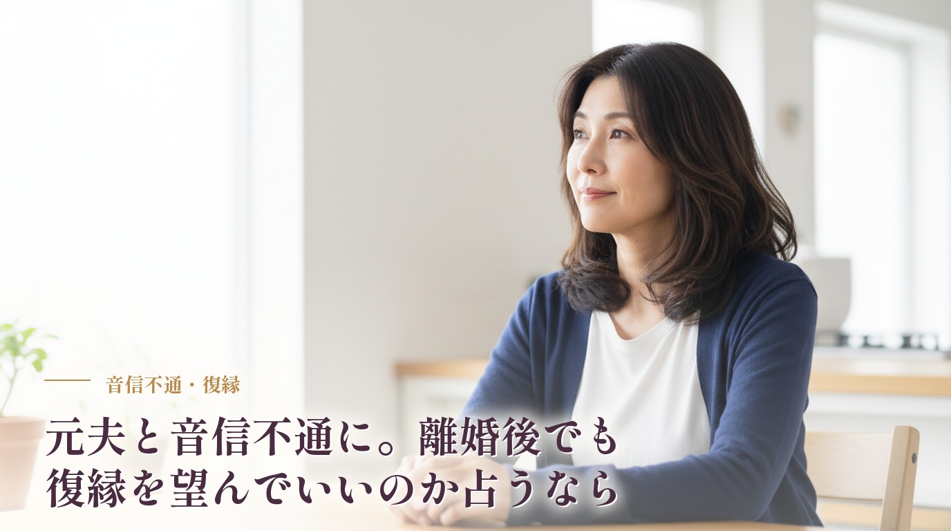 元夫と音信不通に。離婚後でも復縁を望んでいいのか占うなら