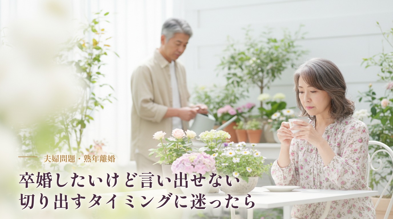 卒婚したいけど言い出せない。切り出すタイミングに迷ったら